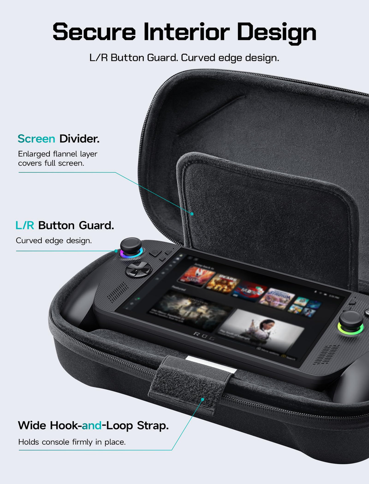 JSAUX Carrying Case for ROG Xbox Ally/Ally X, All-in-One Accessories Bundle