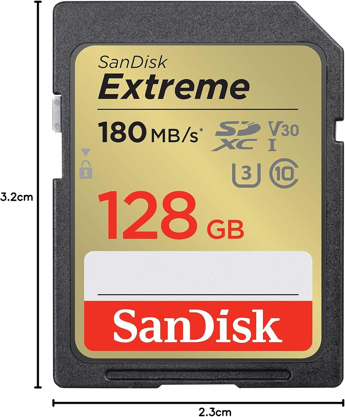 SANDISK Extreme SD Memory Card 128GB, Up to 180MB/s Read Speeds, UHS-I