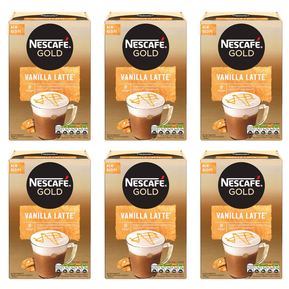 NESCAFÉ Latte Instant Coffee Sachets - 72 x 18g