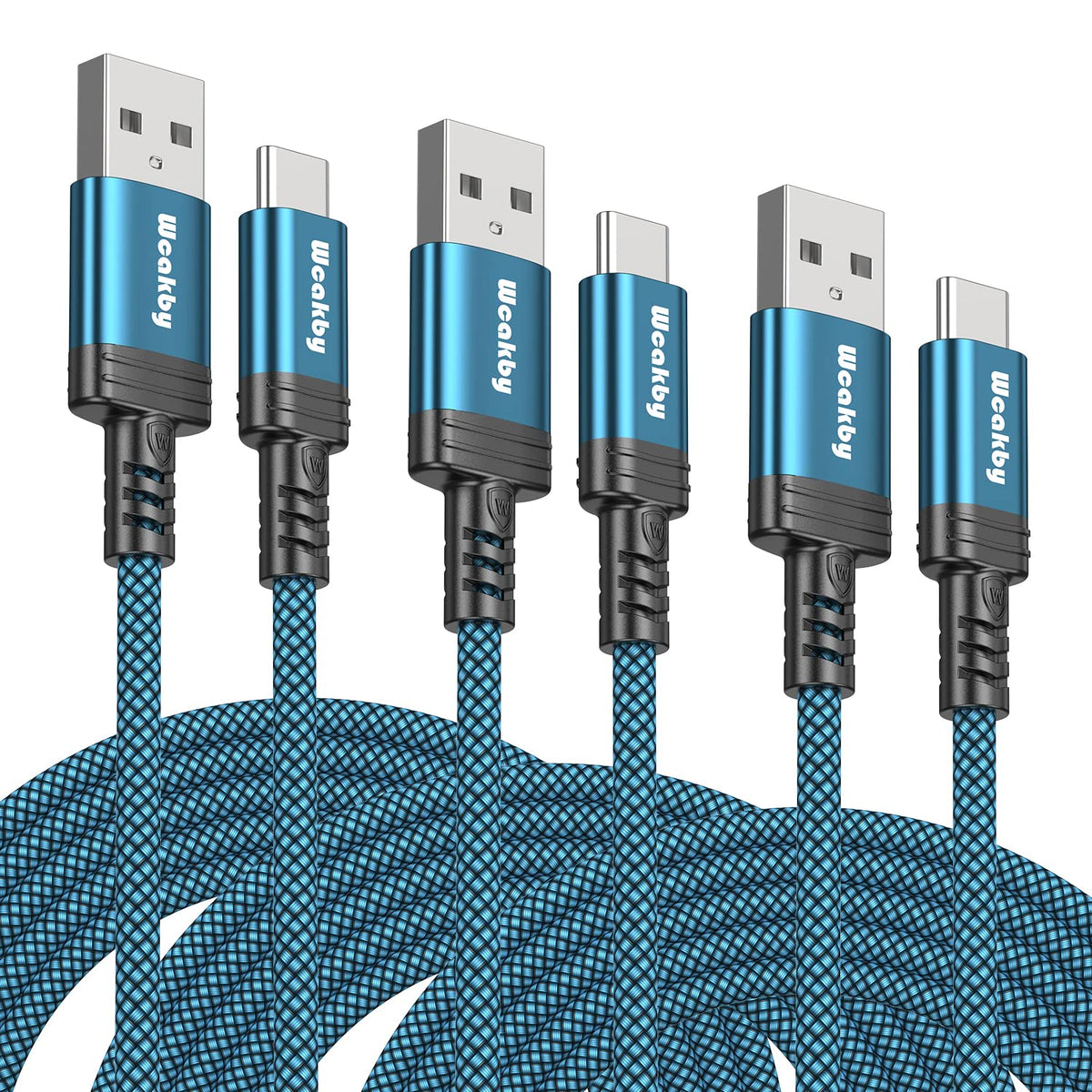 Samsung Charger Cable fast charge 4 Pack 1M+1M+2M+2M USBC to USB Cable for Samsung S23 iPhone 15 Pro Max Plus Switch PlayStation 5 Google Pixel 7 Pro Huawei etc.