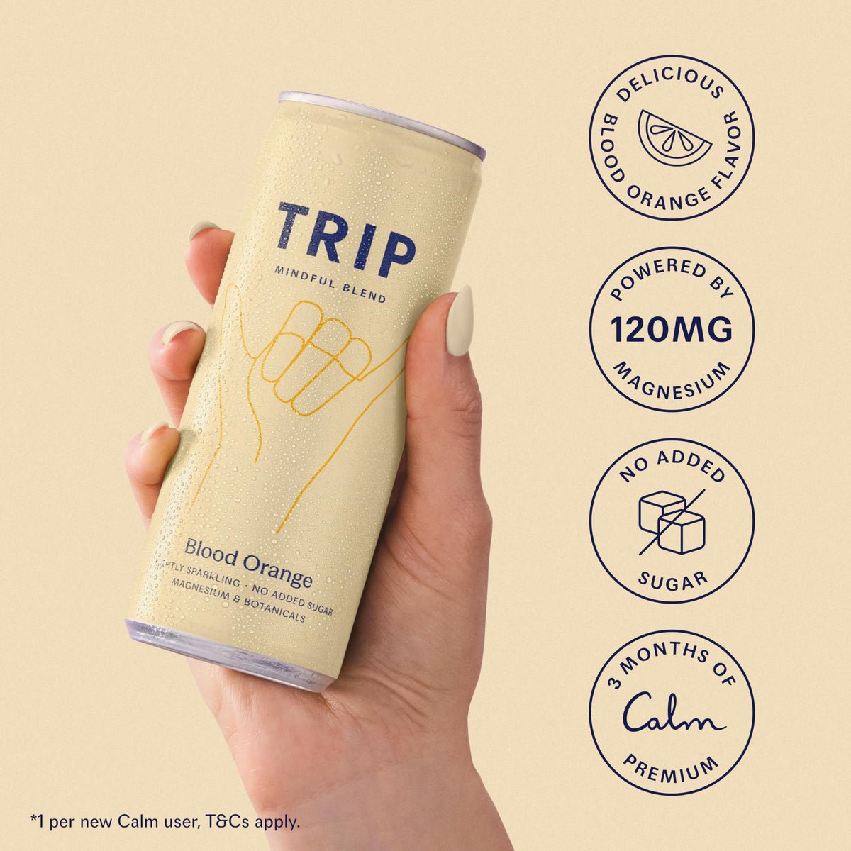 TRIP Cucumber Mint Sparkling drink with 120MG calming Magnesium + Lion’s Mane + Chamomile + Lemon Balm. Low Calorie and Vegan (Pack of 12 x 250ml) - Packaging Might Vary