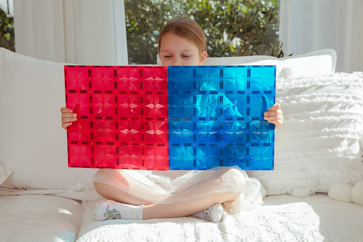 MEGAGONTILES 110PCS Premium Magnetic Tiles Set | STEM-Authenticated Magnetic Building Blocks | Educational Construction Toy for Kids Ages 3–8 (Boys & Girls)