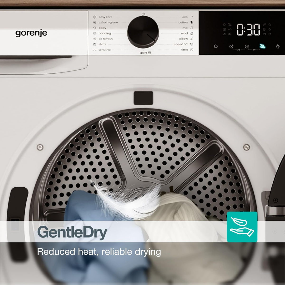 Gorenje DG2P8E/UK 8 kg Freestanding Heat Pump Tumble Dryer, White