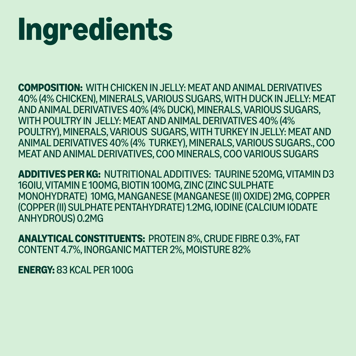 by Amazon Grain-Free Complete Wet Food for Adult Cats, Mixed Selection In Jelly, 4.8 kg (48 pouches of 100g)