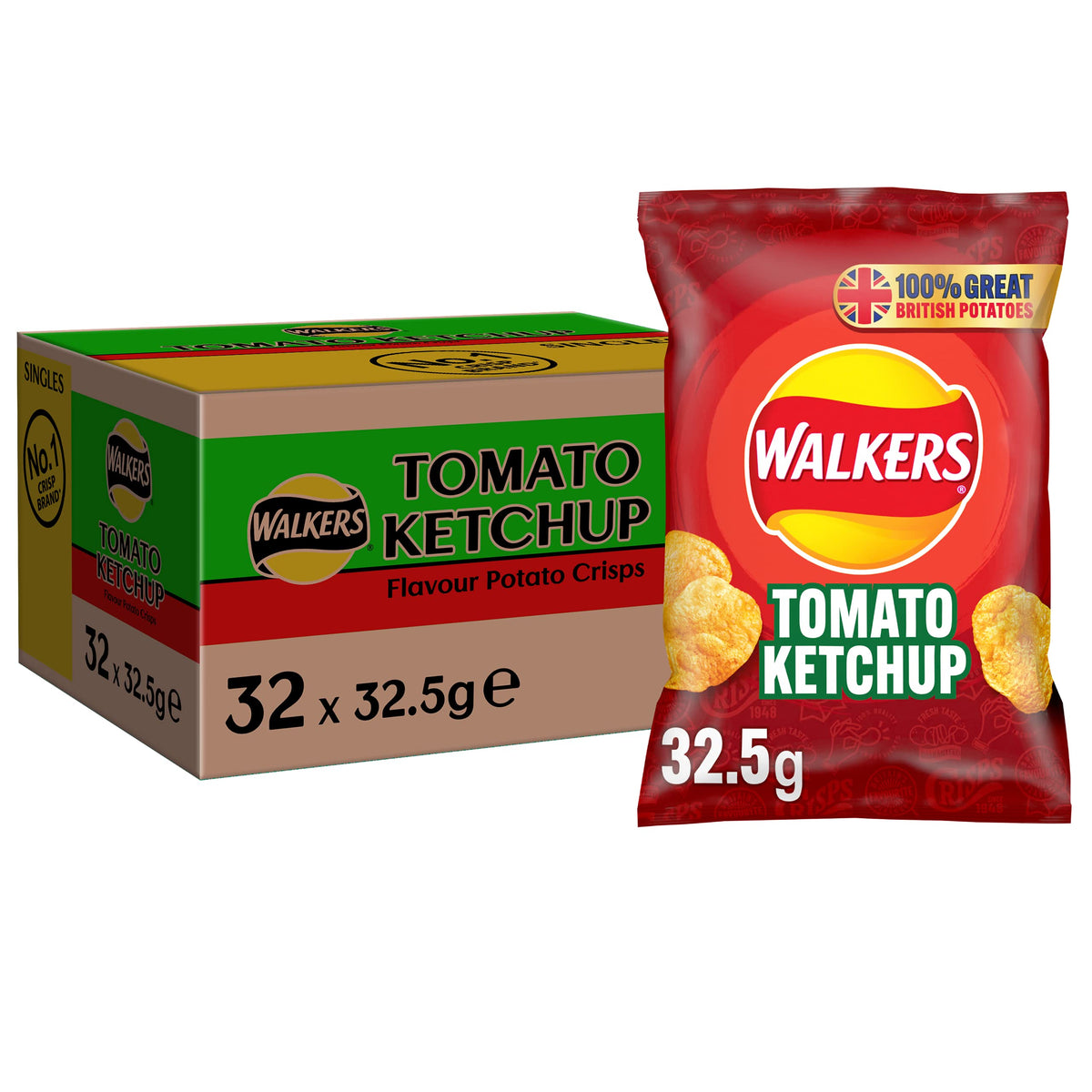 Walkers Baked Snacks Sea Salt 6 x 22g