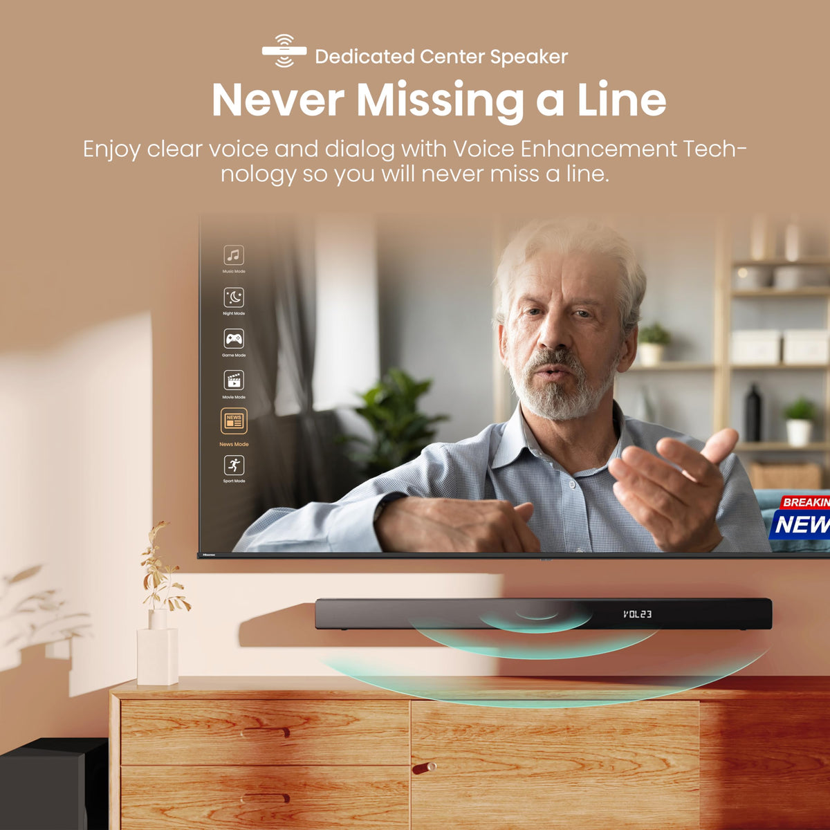 Hisense HS2000 2.1 CH All-In-One Soundbar for TV