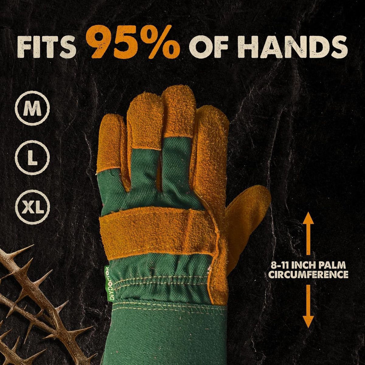 DIY Doctor Leather Gardening Gloves, Unisex Thorn Proof, 3 Pack