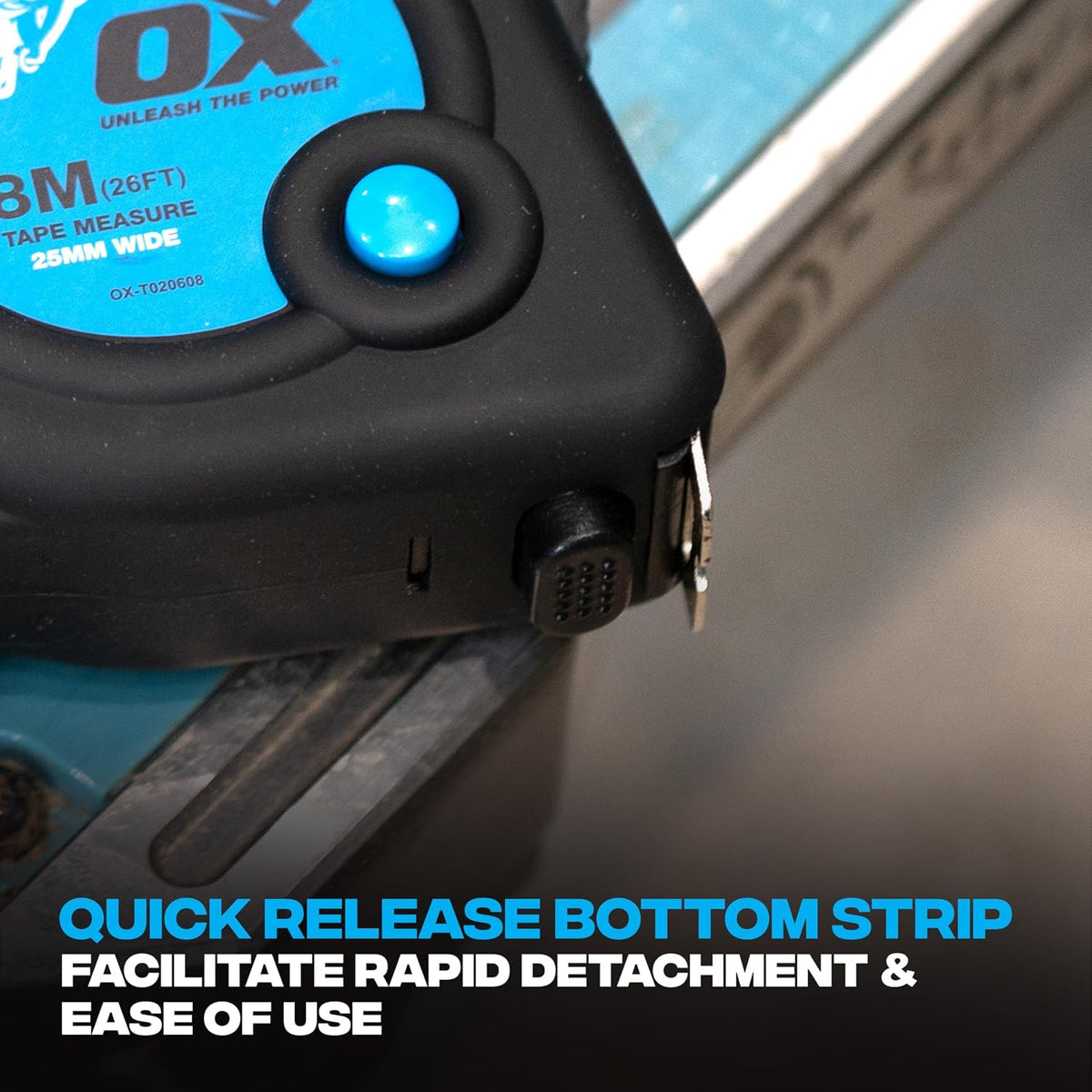 OX Trade 8m Tape Measure Twinpack - Metric & Imperial, Nylon Coated Blade