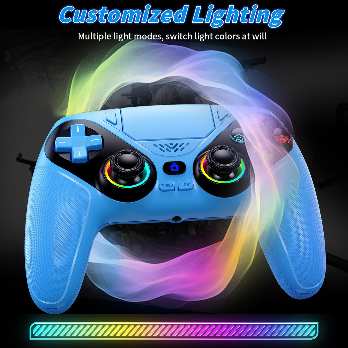 Nonbliep Wireless Controller for PS5/Slim/Pro/PC, Bluetooth Gamepad with Back Buttons, Speaker, Dual vibration, 6-Axis Sensor, Turbo, Macro, Touchpad and 3.5mm Audio Jack-Black
