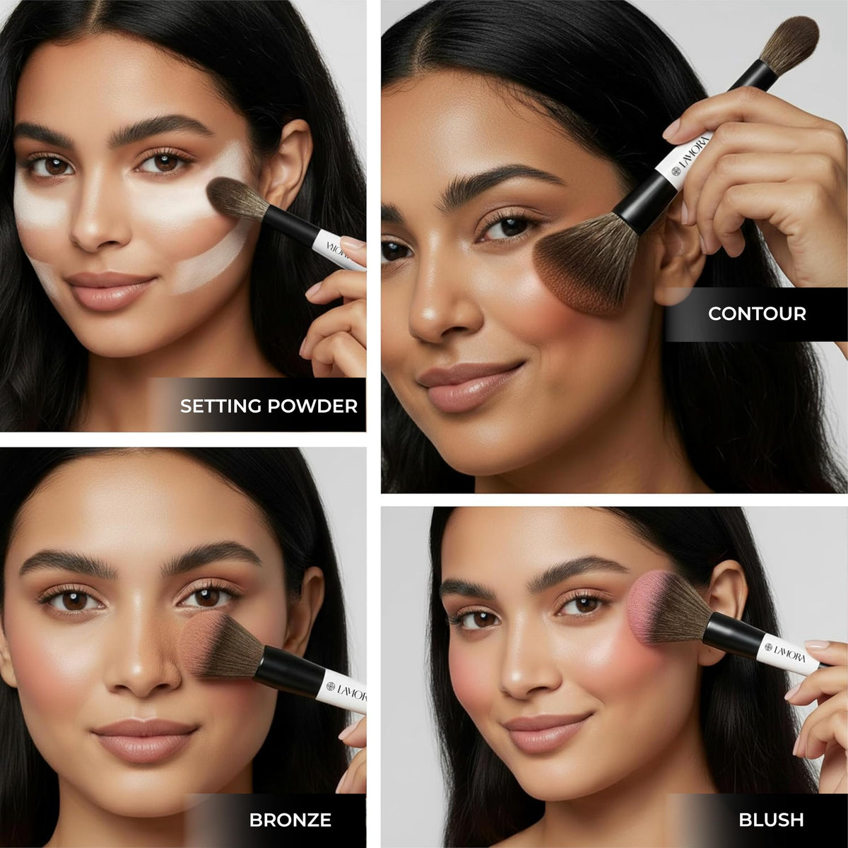 Make Up Brush Foundation Kabuki Flat Top, Perfect For Blending Liquid Cream