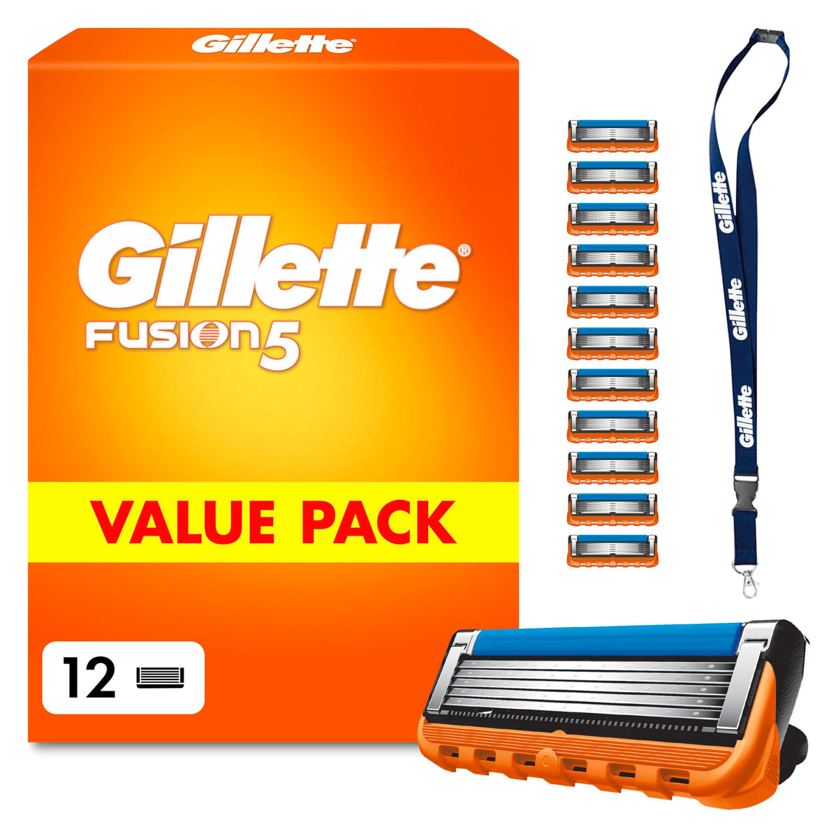 Gillette Fusion5 Razor Blade Refills for Men, 11 Count