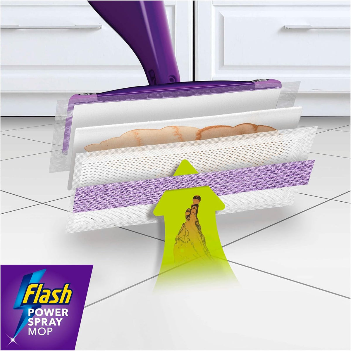 Flash Power Spray Mop Floor Cleaner Liquid Citrus 4x1.25L