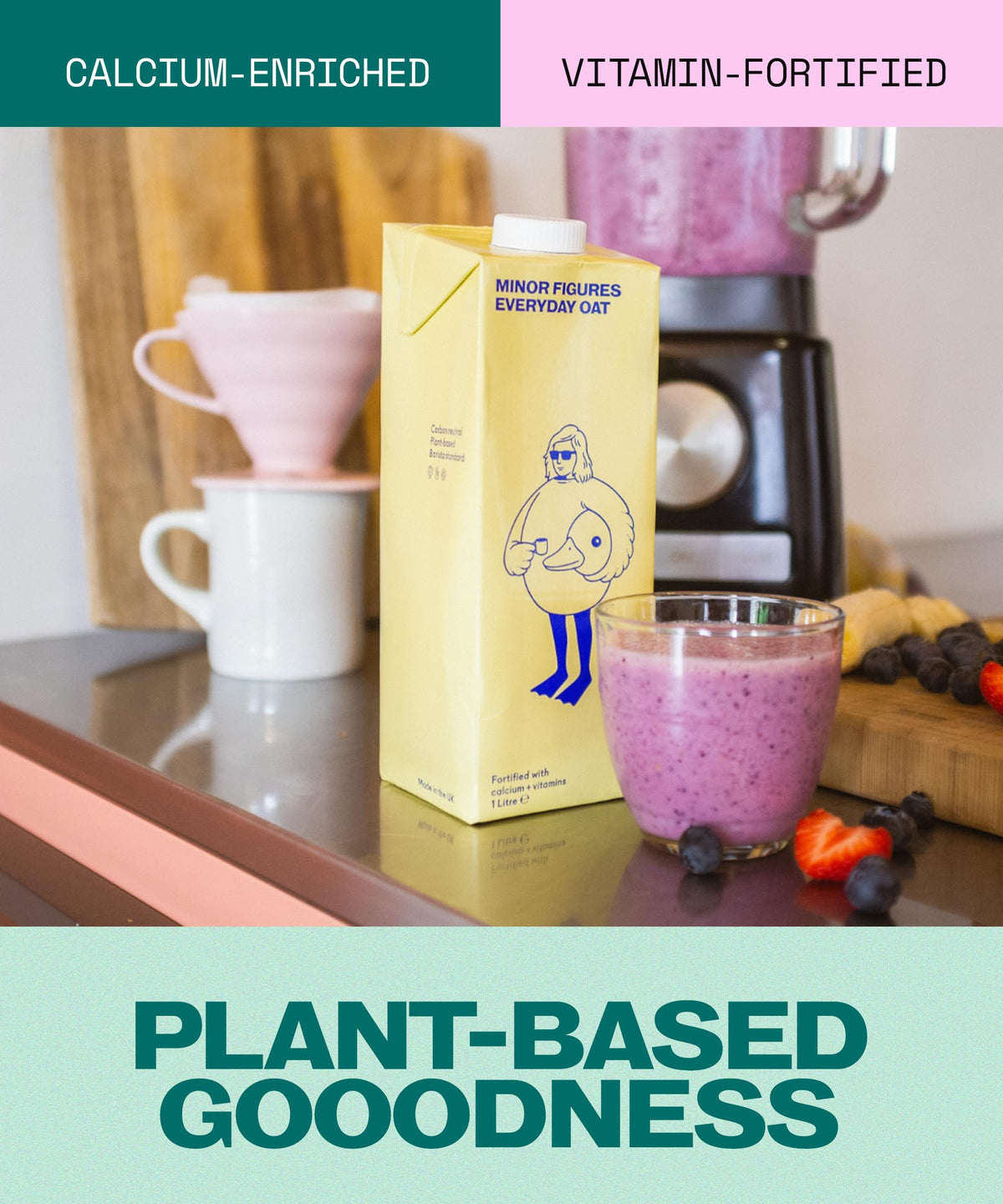 Minor Figures Barista Oat (Organic) – Perfect for Smooth, Silky Coffees – Vegan – Non-Dairy – Shelf-Stable – 1L x 6 Cartons