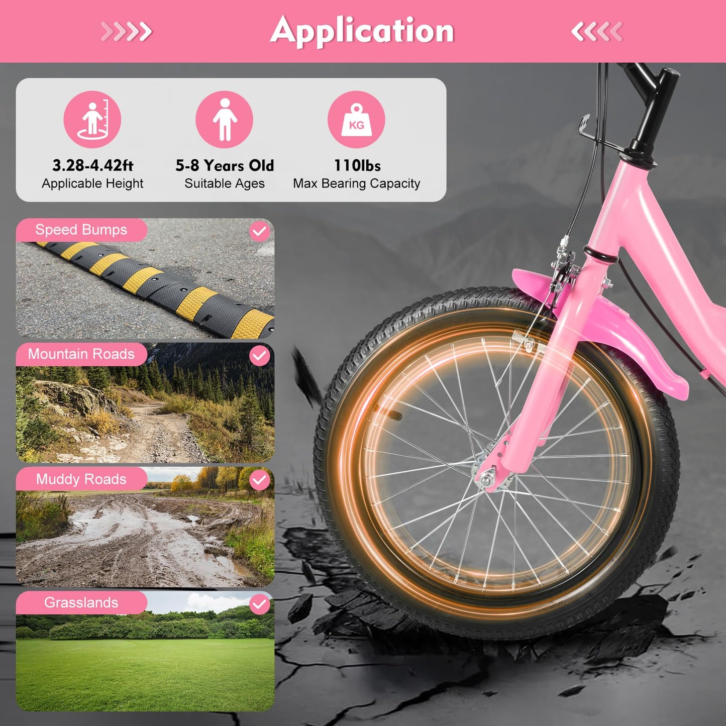 16 Inch Kids Bike with Training Wheels | For Boys & Girls Ages 5-8 | Dual Hand Brakes, Mudguards, Carbon Steel Frame Children's Bicycle