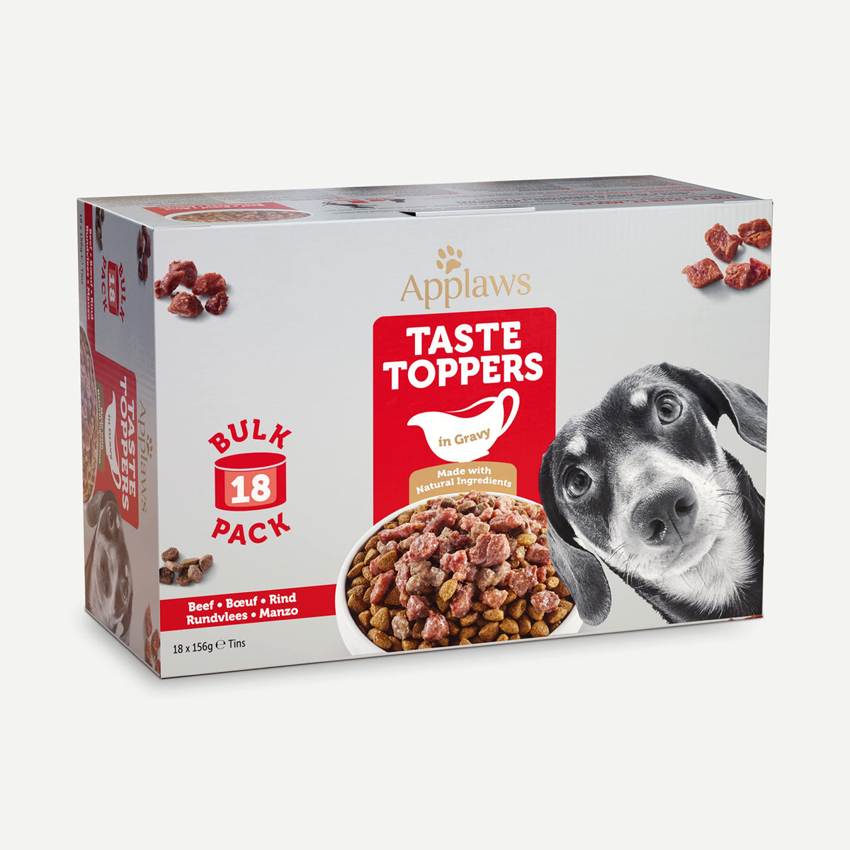 Applaws Natural Wet Dog Food Topper, Chicken Selection in Broth, 8x156g Tin