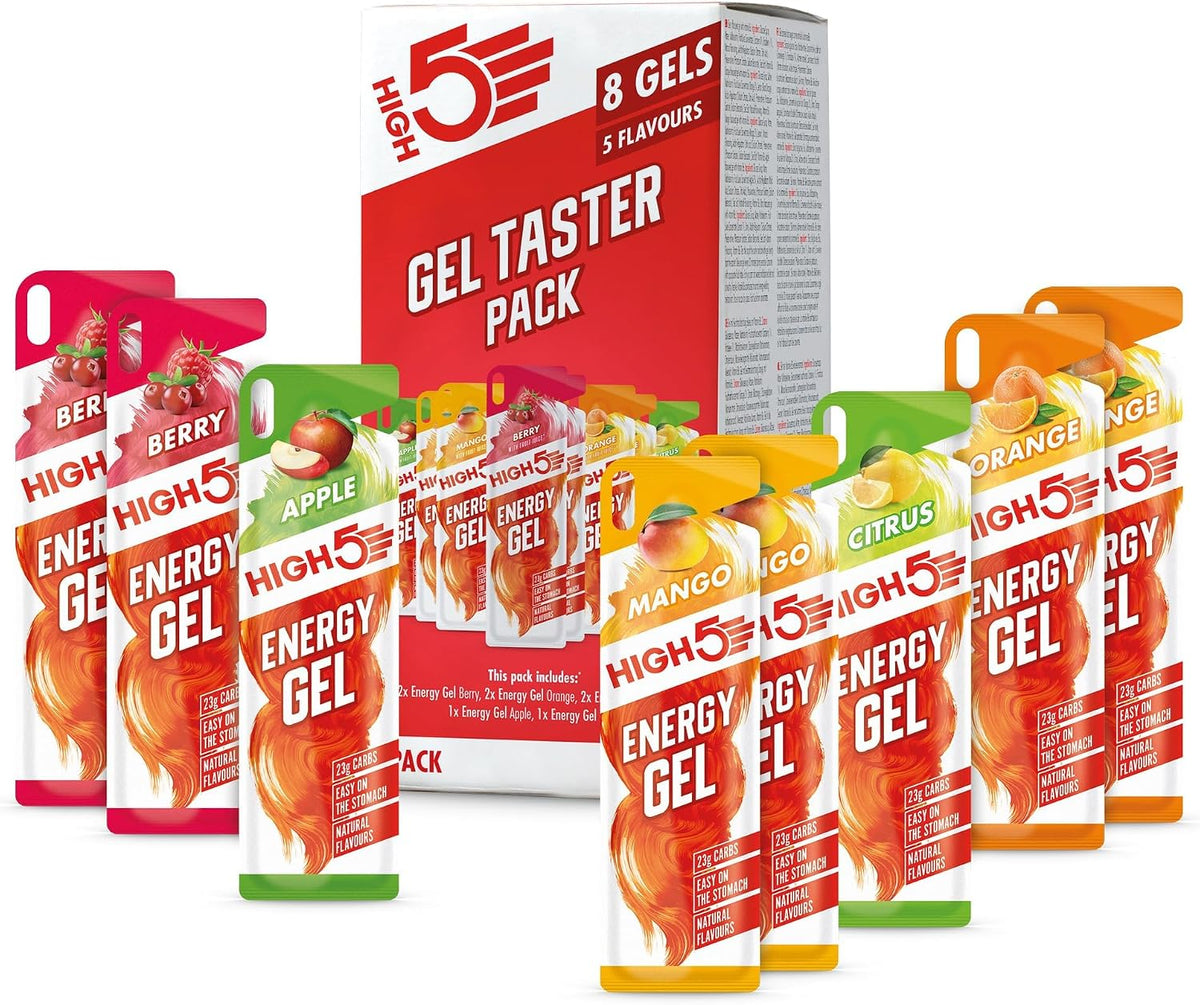 HIGH5 Energy Gels, Running Gel for Fast & Sustained Energy, Mixed, 8 x 40g
