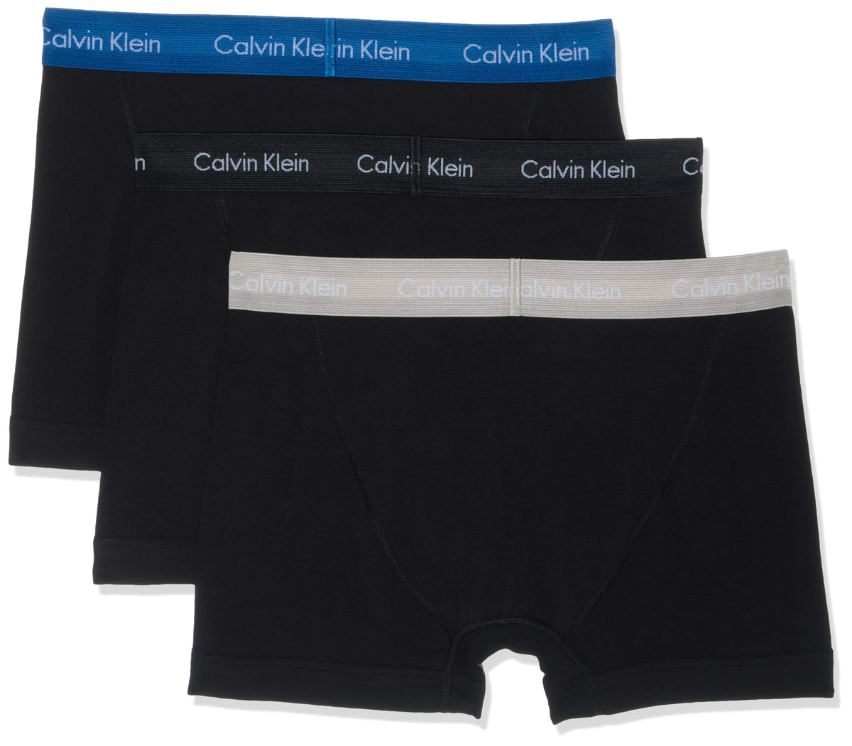 Calvin Klein Men’s 3 Pack Trunks with Logo Waistband