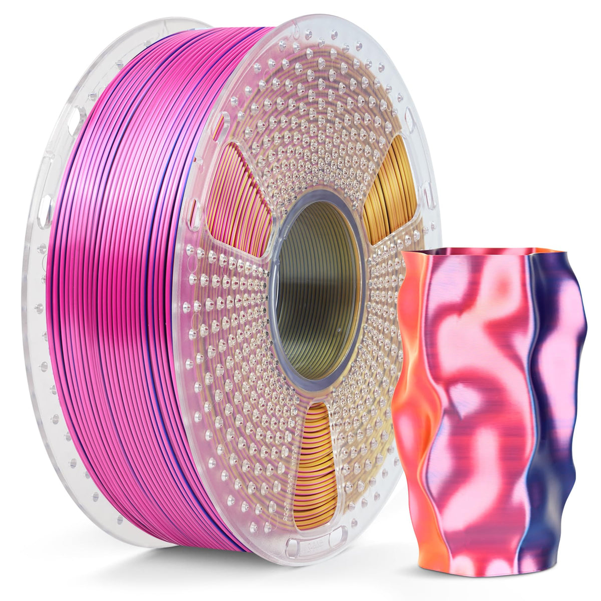 SUNLU Silk PLA+ Filament, Shiny Metallic Silk 3D Filament 1.75mm