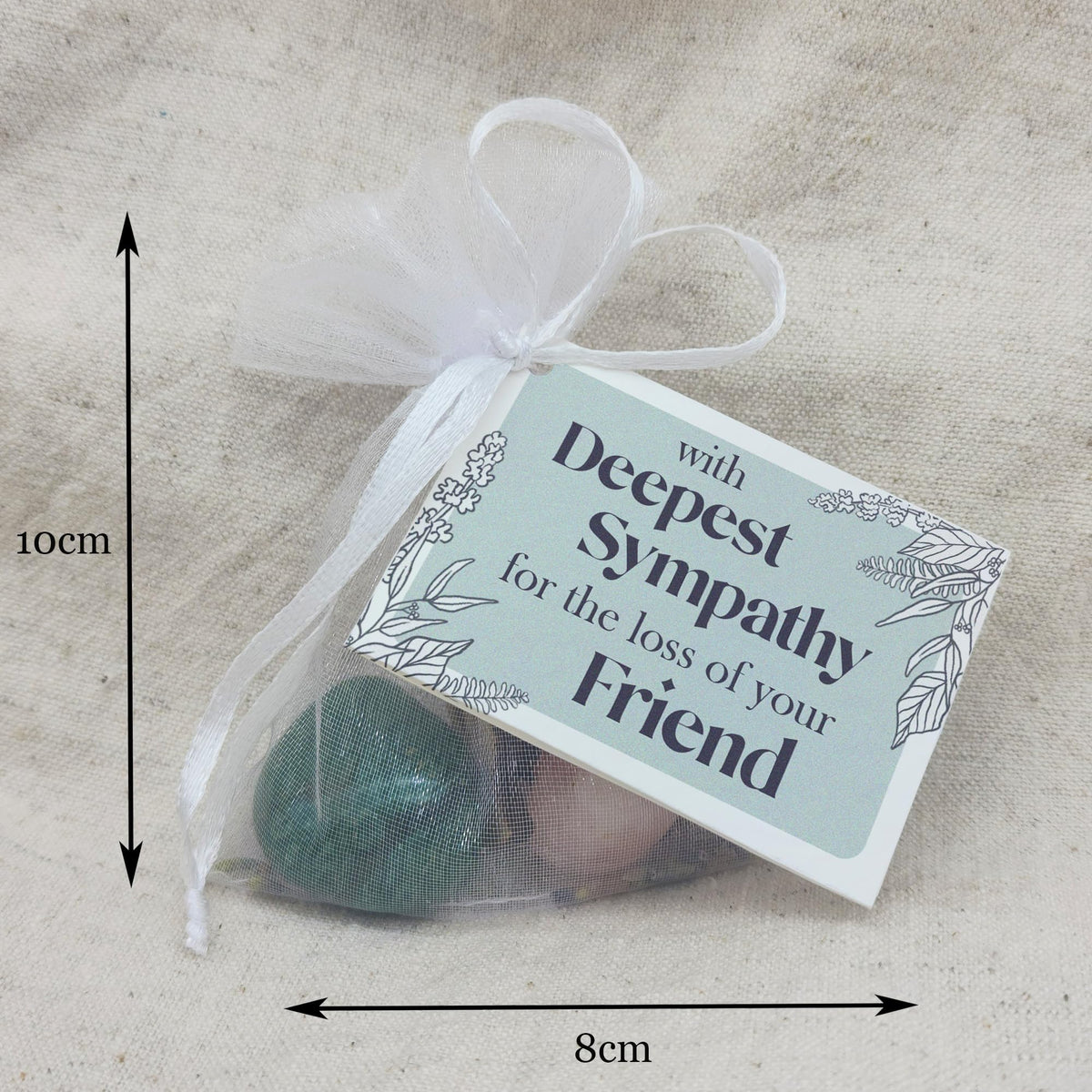 Loss of Nan - Deepest Sympathy gemstone gift bag with mini card