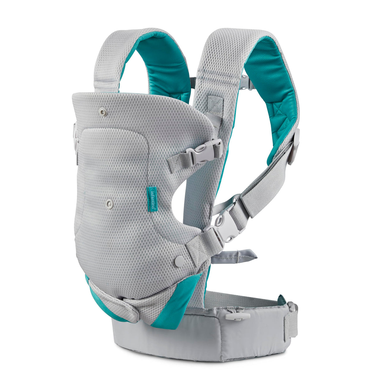 Infantino Flip Advanced 4-in-1 Baby Carrier - Ergonomic, Convertible, Face-in and Face-Out Front and Back Baby Carrier for Newborn to Toddler 3,6-14,5kg, Grey