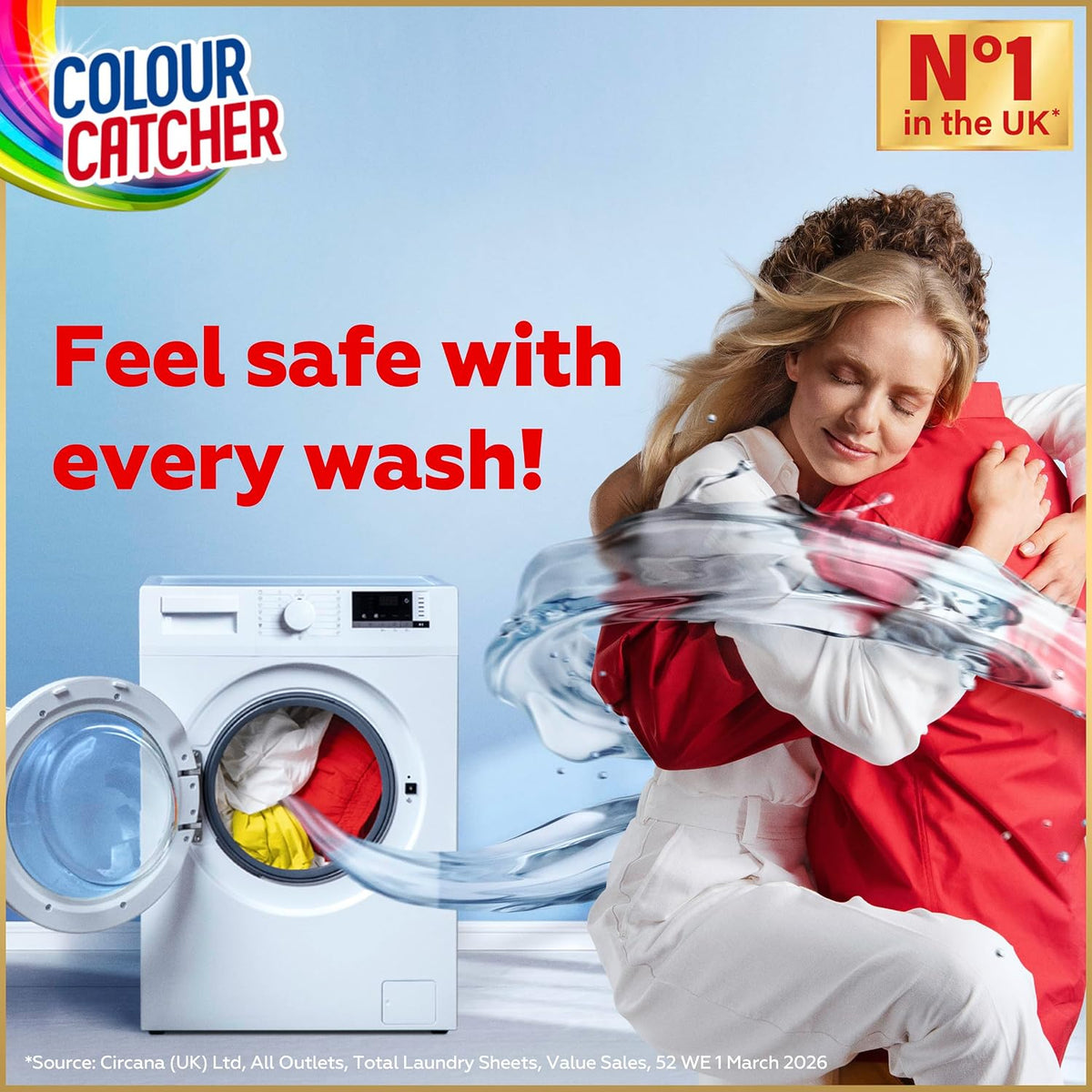 Colour Catcher Complete Action+ Laundry Sheets, Helps to Prevent Colour Run and Protects Brightness – 40 Sheets