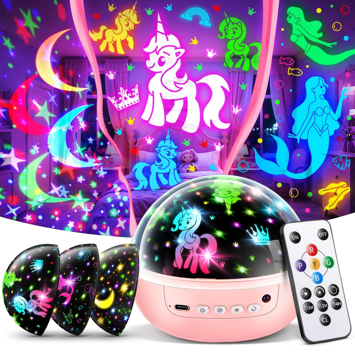Dinosaur Toys for Boys,3HD Films Night Light Projector,31 Colors Boy Toys