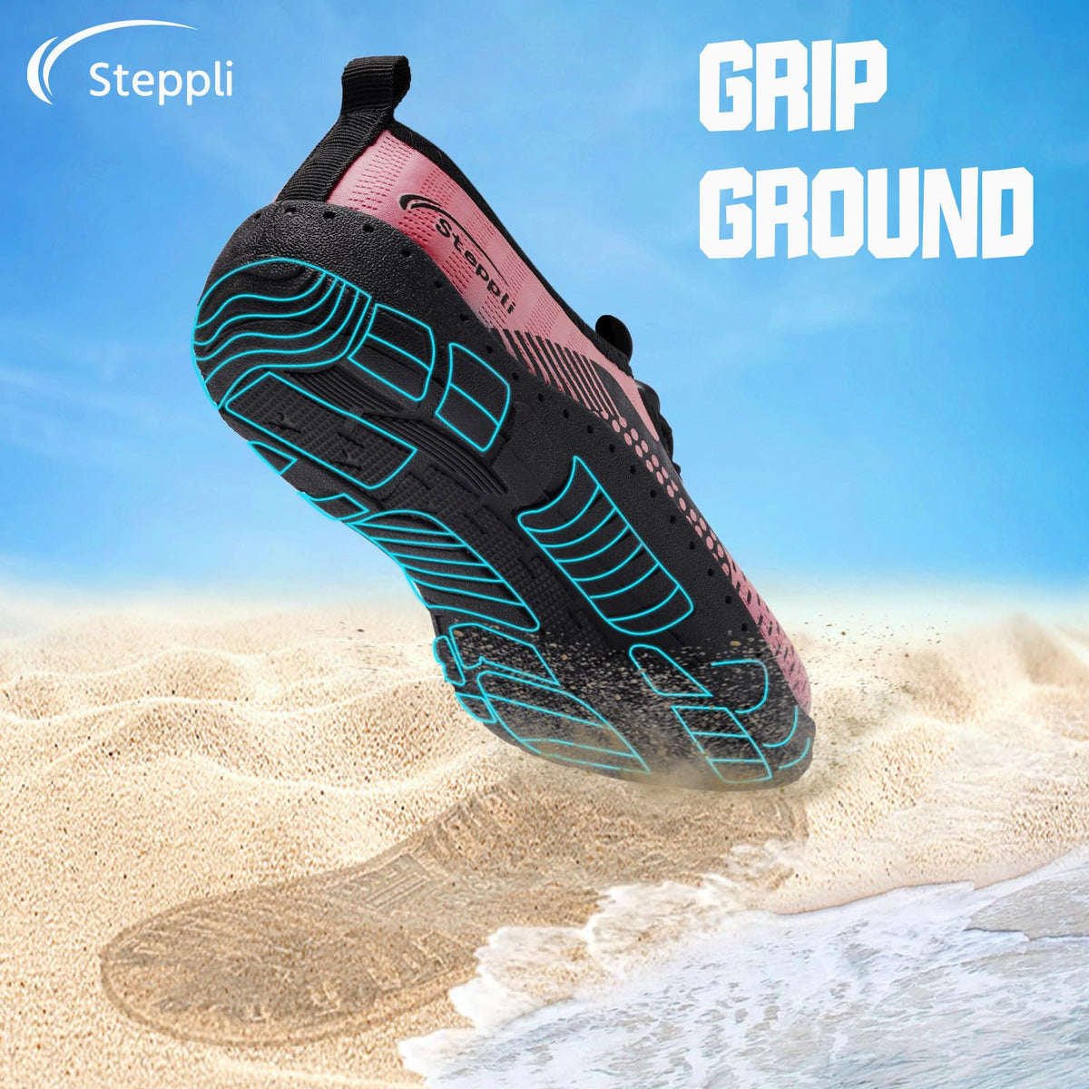 Steppli Water Shoes Beach Barefoot Swim Sea Aqua Shoes for Men Women