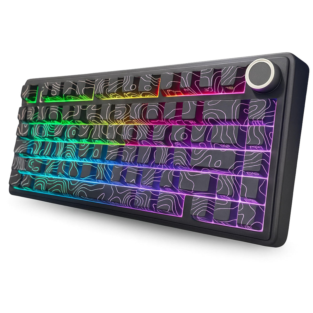 AULA F75 75% Wireless Mechanical Keyboard,2.4Ghz/Type-C/BT5.0 Gaming Keyboards,Advanced Structure,RGB Backlight,Hot Swappable Custom Keyboard for PC/Mac (Cool Black)