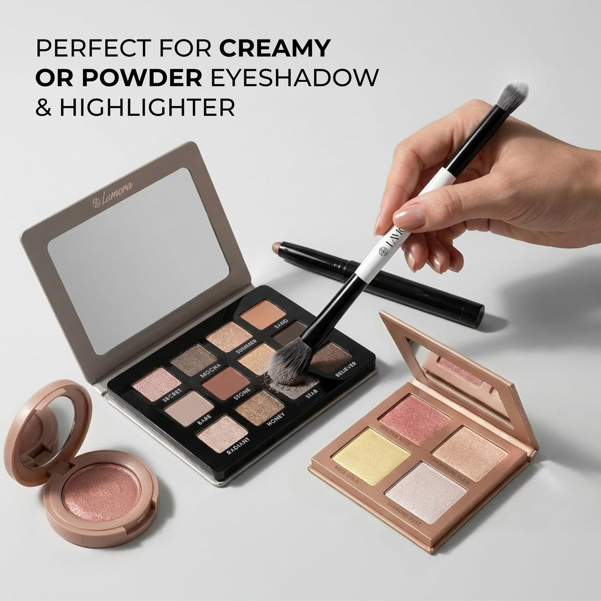 Make Up Brush Foundation Kabuki Flat Top, Perfect For Blending Liquid Cream