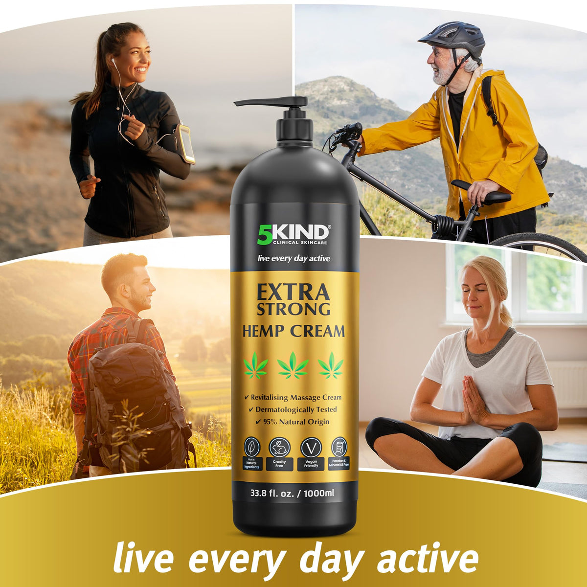 5Kind Extra Strong Hemp Cream 100ml - Hemp and Arnica Cream