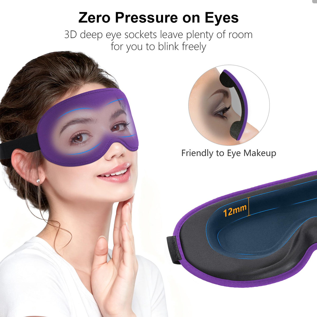 Gritin 100% Blackout Sleep Mask for Women & Men-Zero Eye Pressure Eye Mask