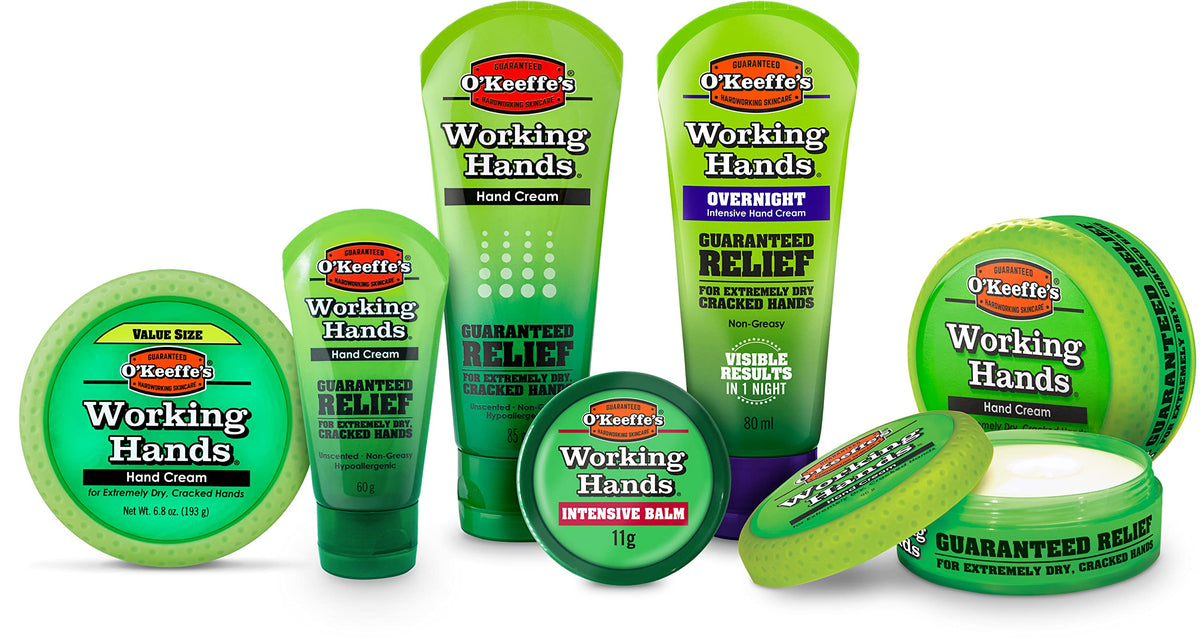 O'Keeffe's Working Hands, 96 g Jar 2 Pack - Hand Cream for Extremely Dry, Cracked Hands | Instantly Increases Moisture Content, Forms a Protective Layer and Prevents Moisture Loss