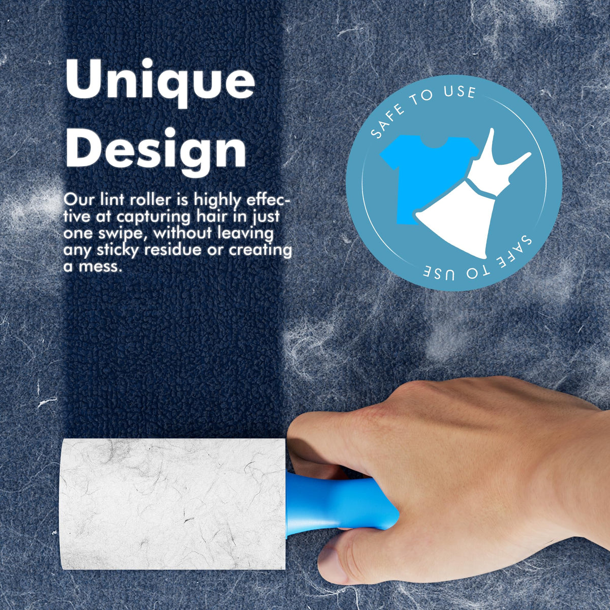 Lint Rollers 400 Sheets Lint Remover for Pet Hair, Couch, Clothes Furniture, and Carpet, 2 Handles, 4 Rolls(100 Sheets Per Roll)
