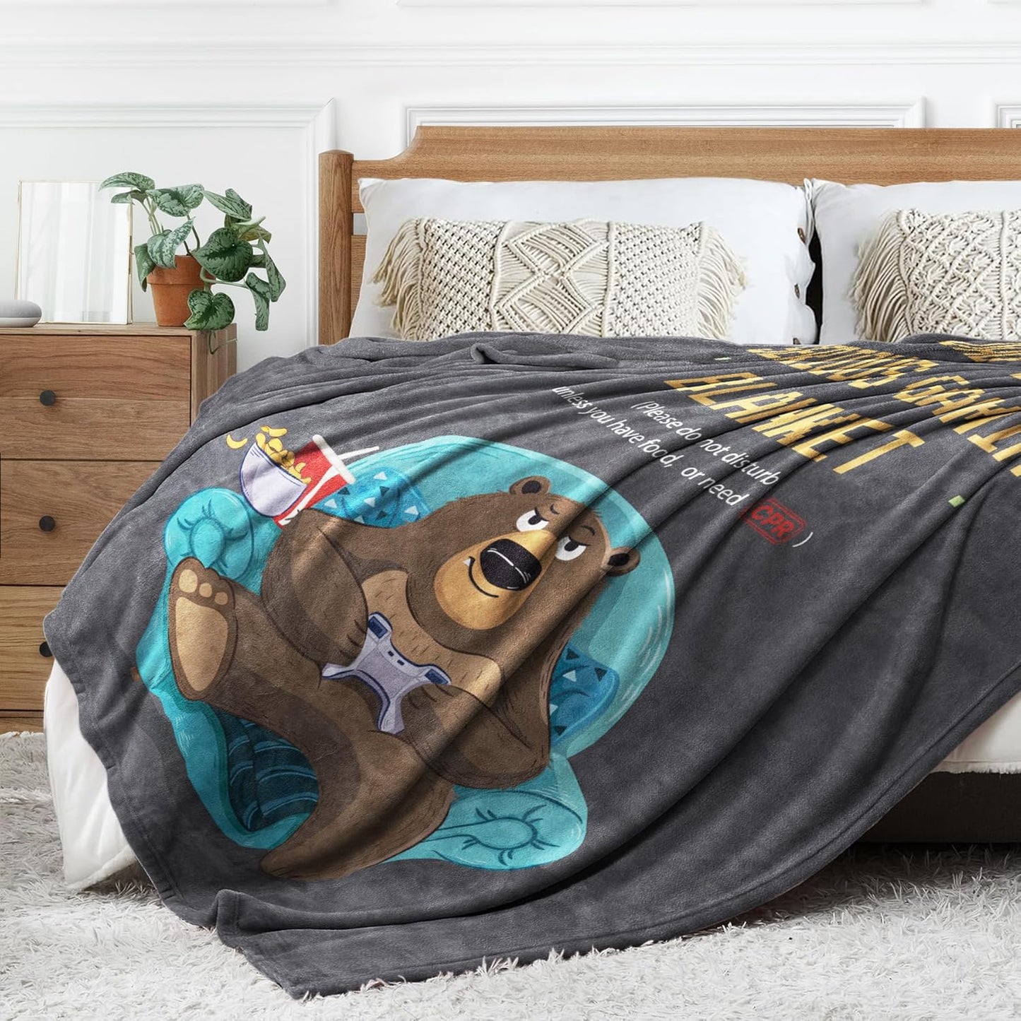 Dad Gifts, Dad Birthday Gifts, Blanket Gift for Daddy from Daughter or Son, Daddy Present for Father's Day, Fluffy Blanket for Father, 50 x 60 in