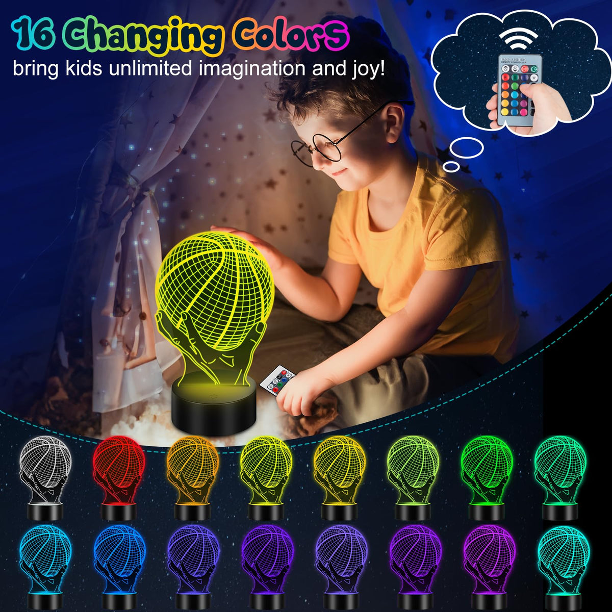 Linkax Horse Gifts for Boys, 3D Illusion Night Light for Girl Bedroom Decor