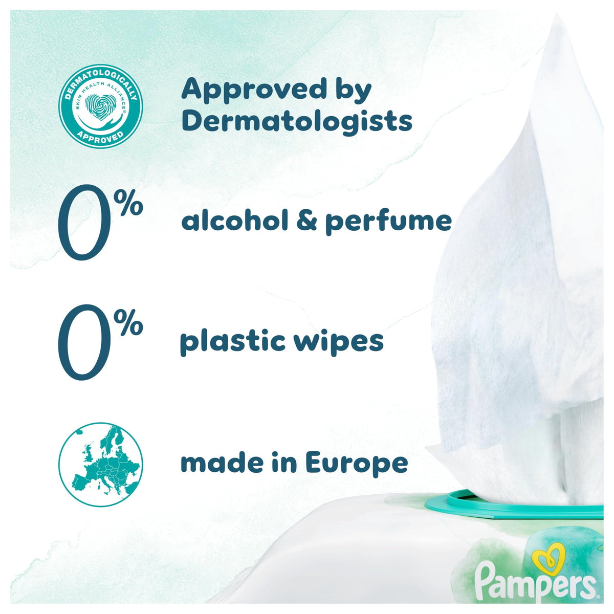 Pampers 99% Water Baby Wipes, 720 Count