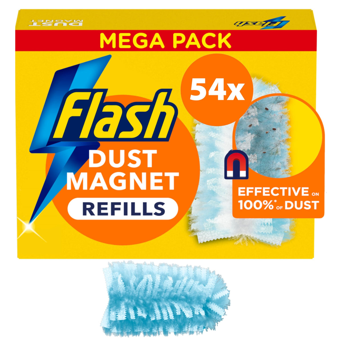 Flash Dust Magnet Scented Duster Refills, 25 Units
