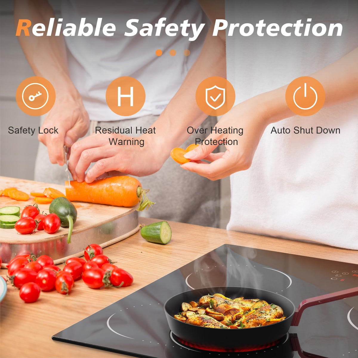 Hobsir Plug in Ceramic Hob, 2 Ring Electric Hob 60 cm