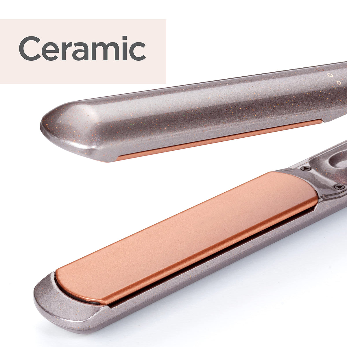 BaByliss Rose Gold Hair Straighteners - Ceramic Plates for Smooth Styling, Multi-Voltage Worldwide use, Ultra-Fast 15 Second Heat Up, 3 Heat Settings Up to 235°C, 2598U
