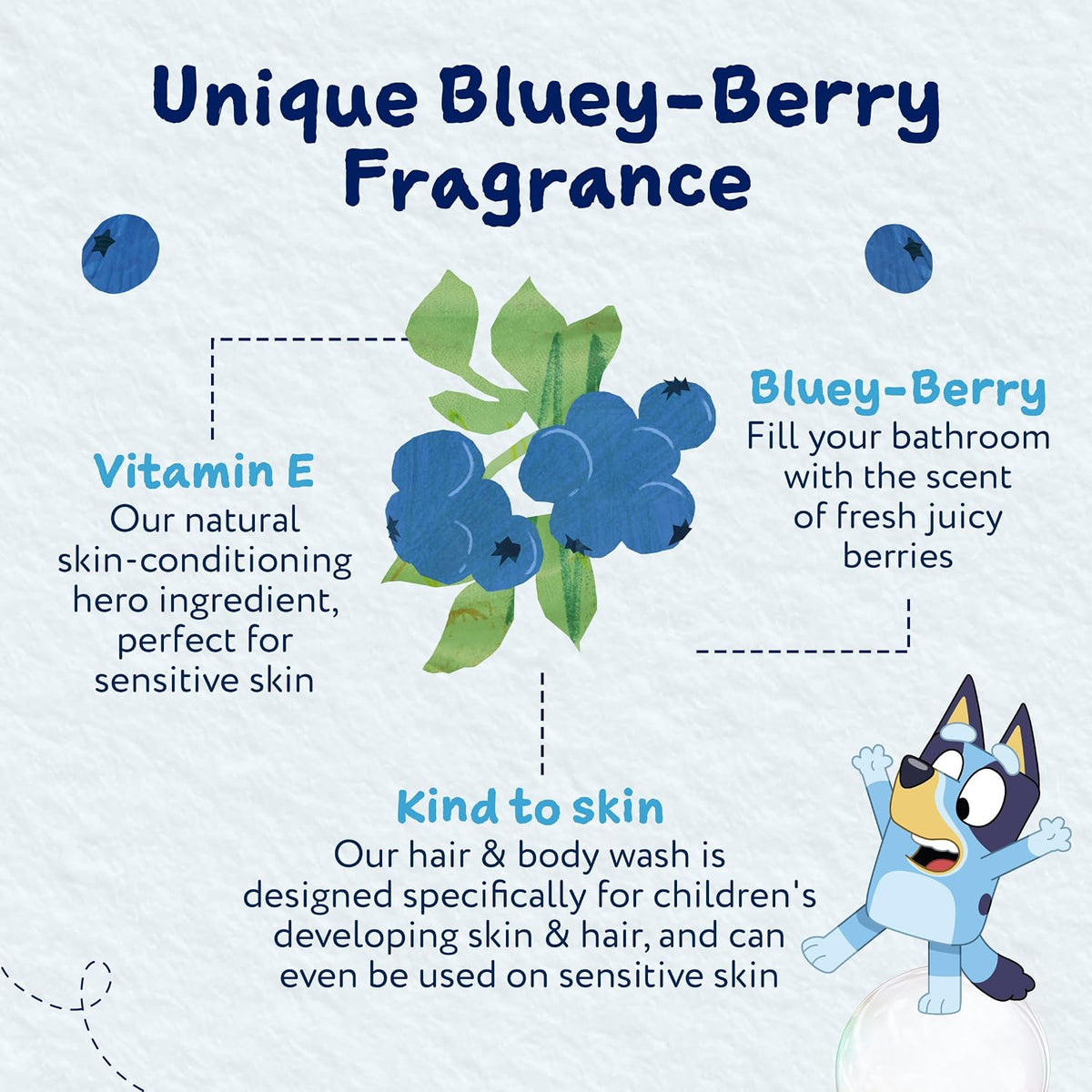 Childs Farm Kids Bluey Hair & Body Wash, Bluey-Berry | Tear-free, Gently Cleanses | Suitable for Dry, Sensitive Skin, 250ml