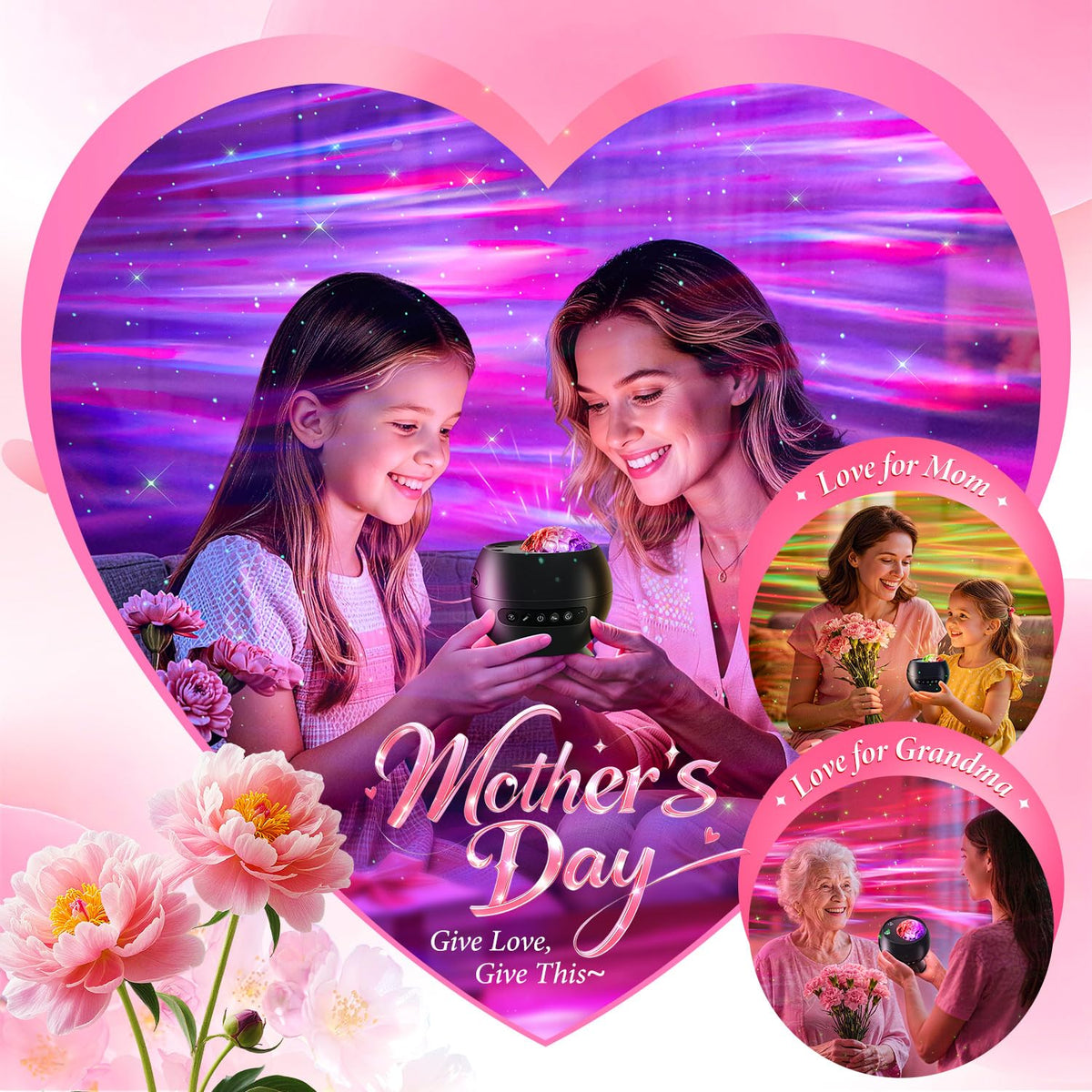 OneFire Galaxy Projector 16 Color Teenage Girl Gifts 5 Films Star Projector