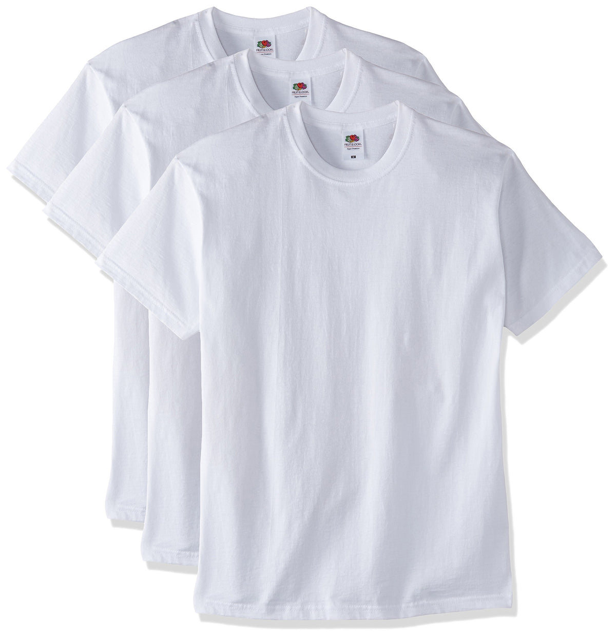 Fruit of the Loom Men's Super Premium Short Sleeve T-Shirt Pack of 3