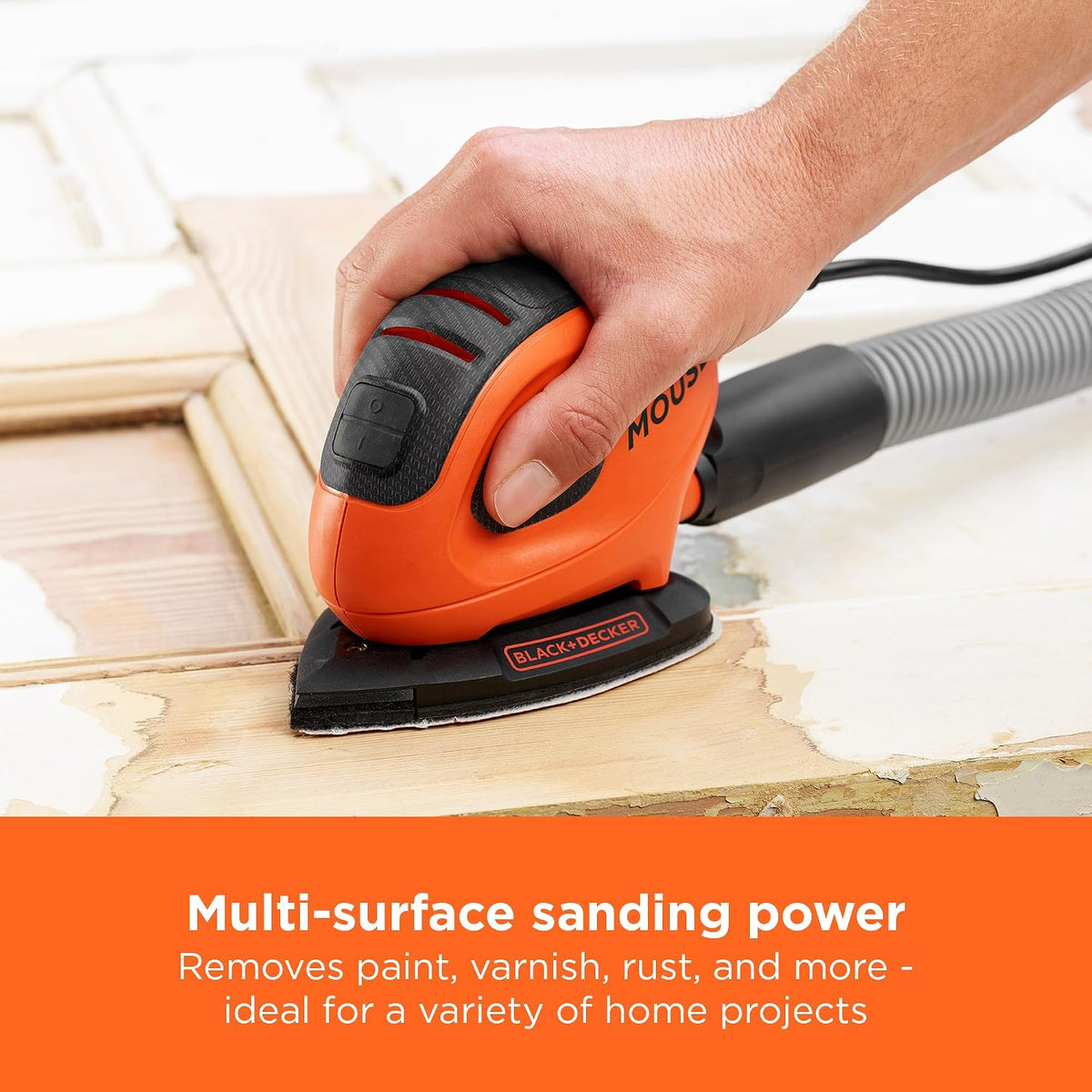 BLACK+DECKER Mouse 55W Compact Detail Sander, BEW230BC-GB