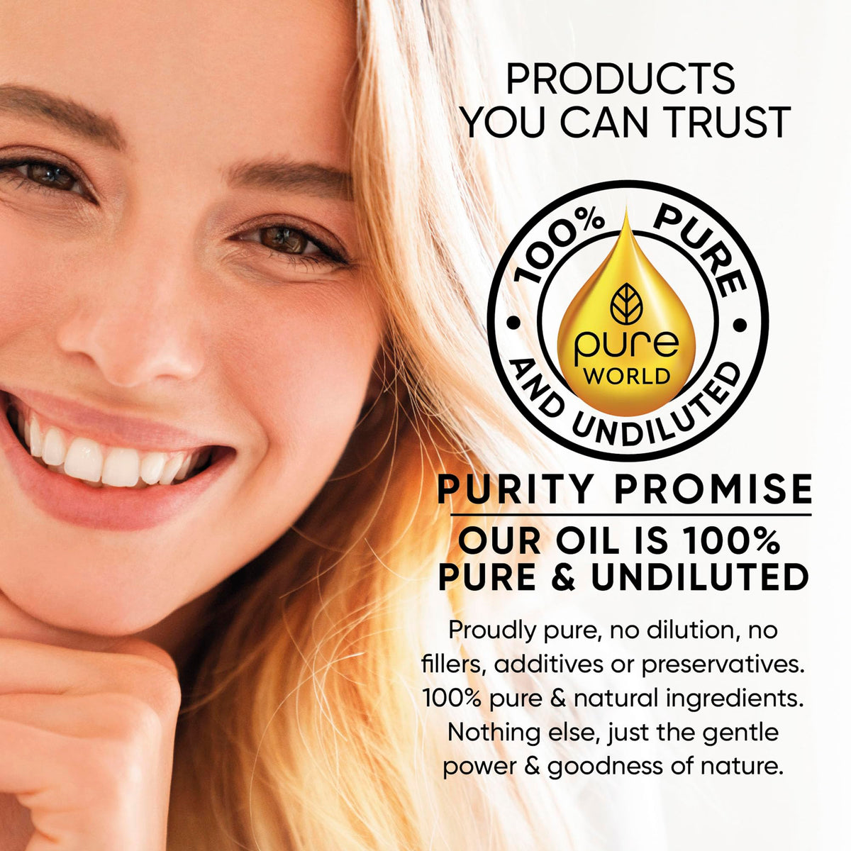 Pure World Natural Castor Oil 250ML Cold & Freshly Pressed 100% Pure and Undiluted Hexane Free Nourish Your Skin and Hair Eyebrows, Nails, Beard, Hair, Eyelash Growth Food Grade
