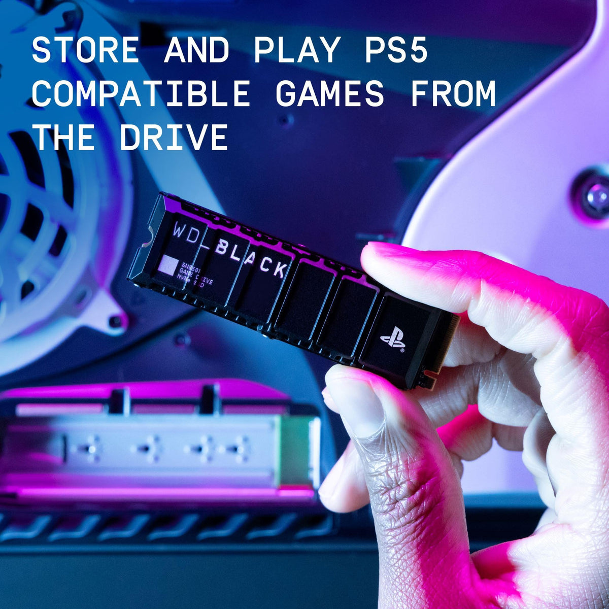 WD BLACK SN850P 2TB PS5 SSD (Officially Licensed for PlayStation 5, Read Speeds Up to 7300 MB/s, M.2 2280 PCIe NVMe, Exclusive Heatsink Design, Internal Gaming SSD)