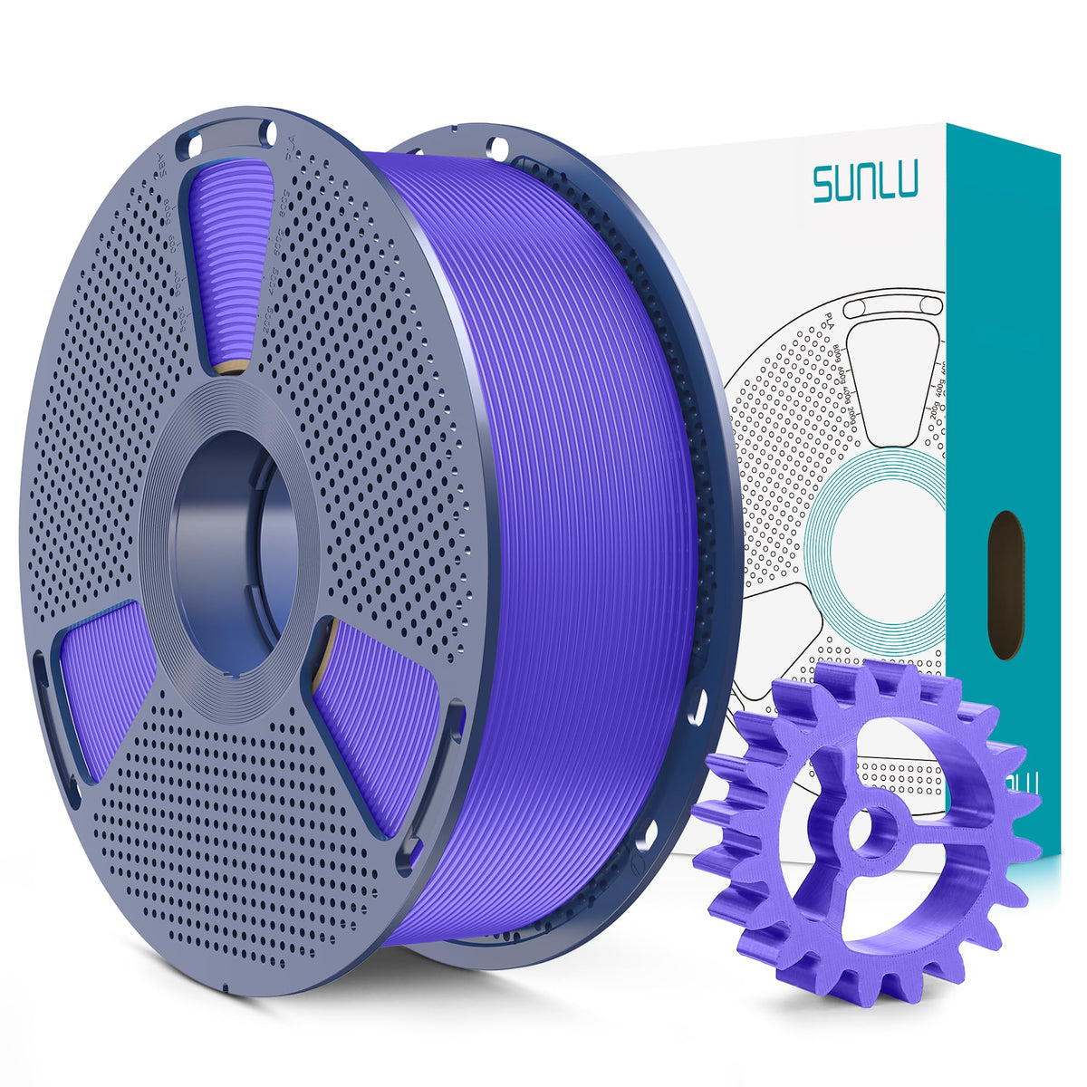 SUNLU Upgrade PLA+2.0 Filament, Next-Gen PLA+ 3D Printer Filament 1.75mm