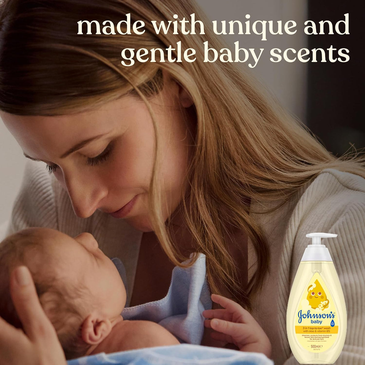 Johnson’s Baby 3 in 1 Top-to-Toe Wash, 500ml (Pack of 1) NO More TEARS®