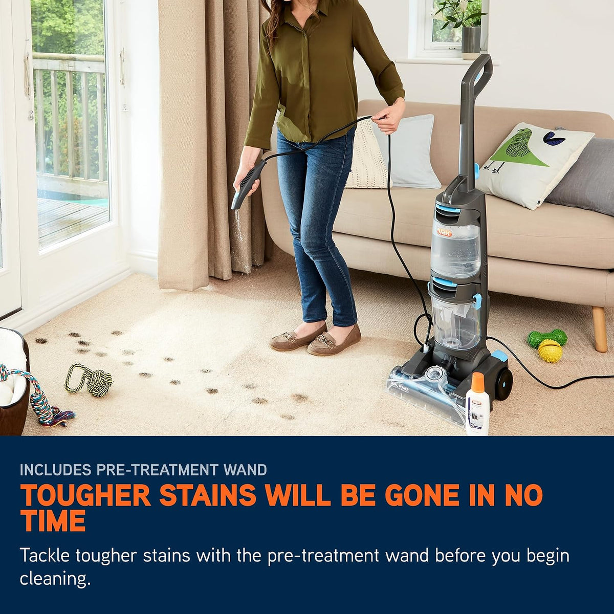 Vax Dual Power Pet Advance Upright Carpet & Upholstery Cleaner ECR2V1P