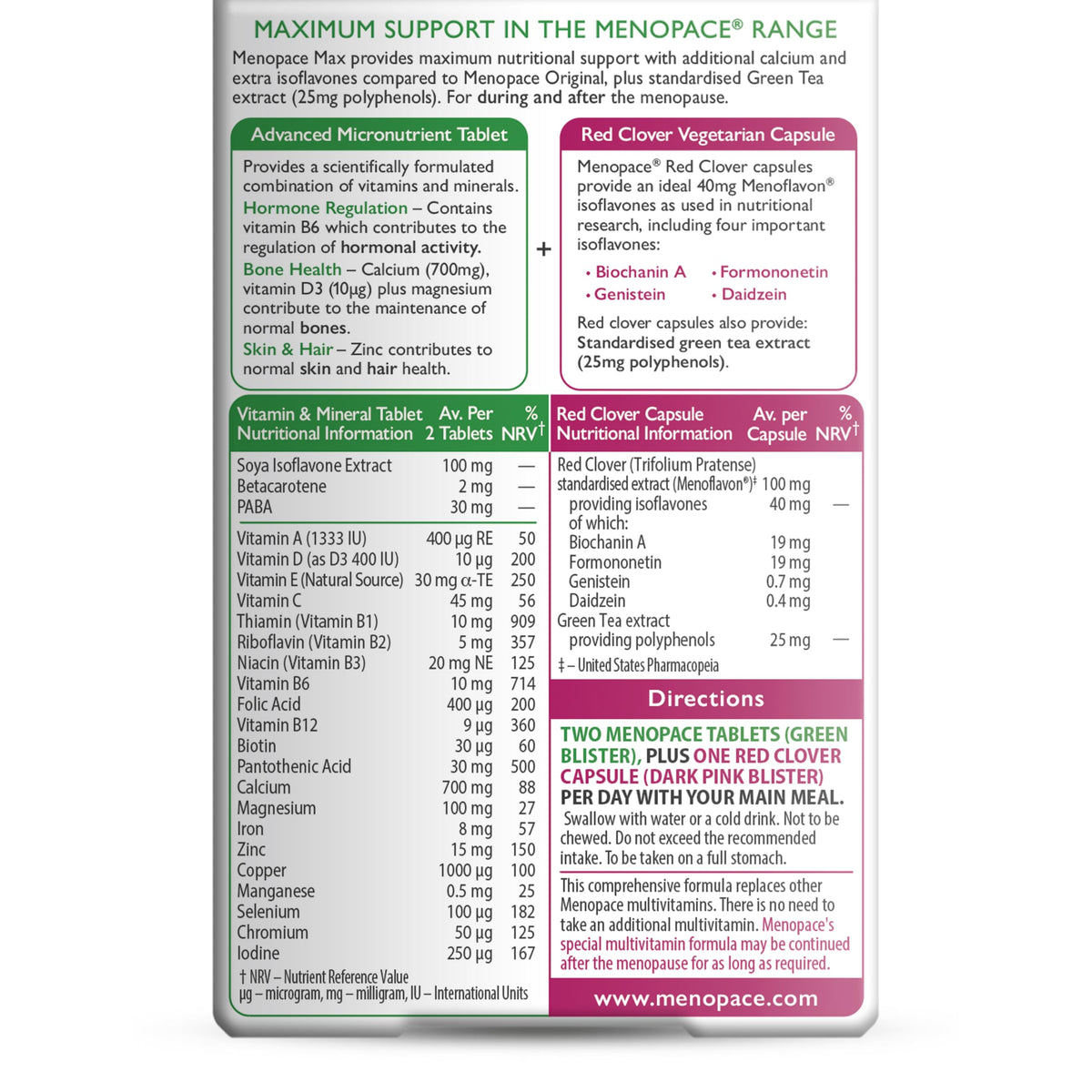 Menopace Original by Vitabiotics - 90-Day Menopause & Perimenopause Vitamin Supplement Tablets - UK's No.1 Menopause Supplement Brand