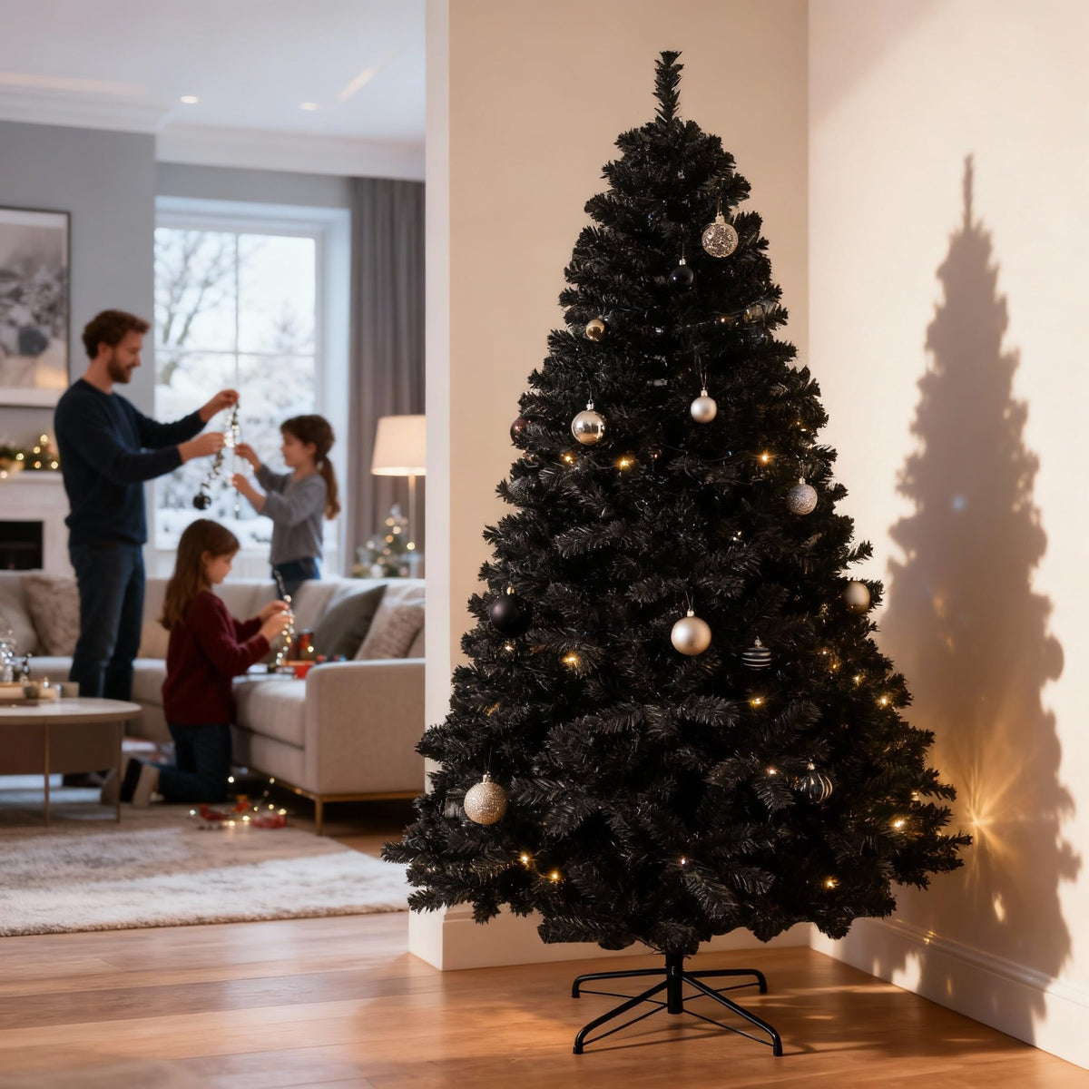 SHATCHI 6ft/1.8m Alaskan Pine Green Artificial Christmas Tree Bushy 550 Tips Xmas Home Decorationations Decorations